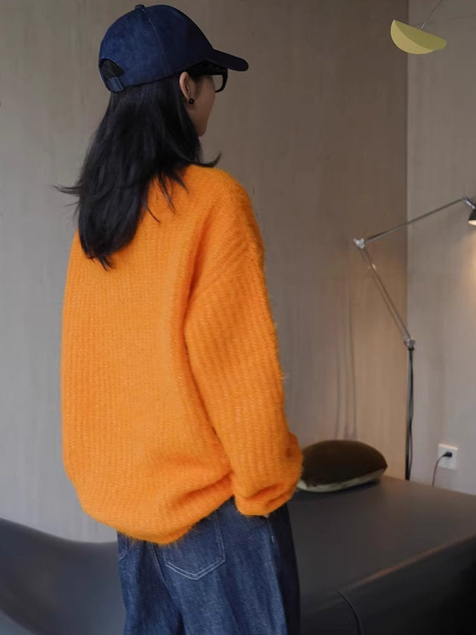 Mohair rib knit sweater_BDHL4993