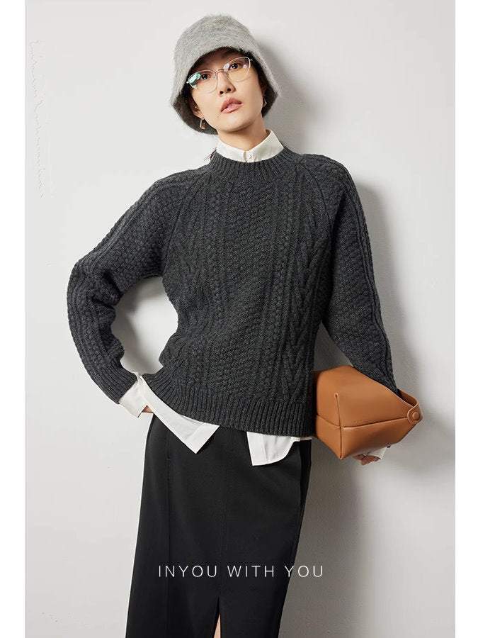 Cable knit sweater_BDHL5105