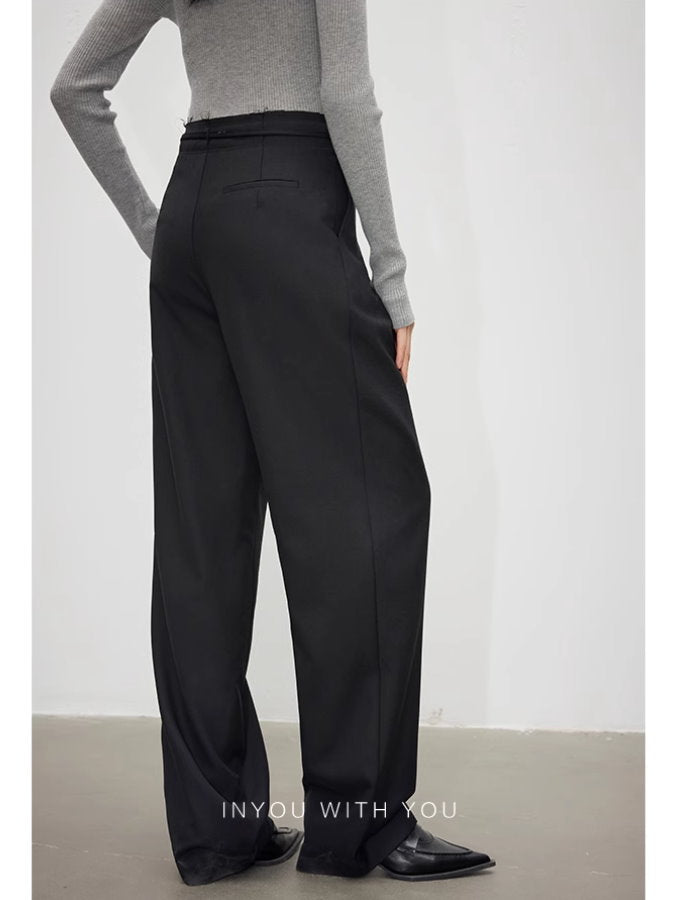 Cutaway Waist Wide Leg Pants_BDHL4907