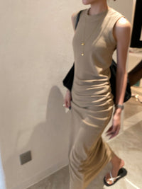 Sleeveless tight long dress_BDHL4628