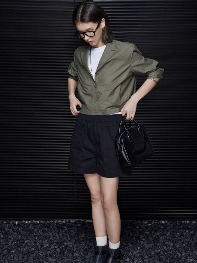 Notched lapel short jacket_BDHL4705