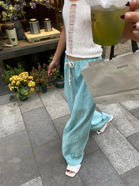 Linen Cotton Loose Easy Pants_BDHL4770