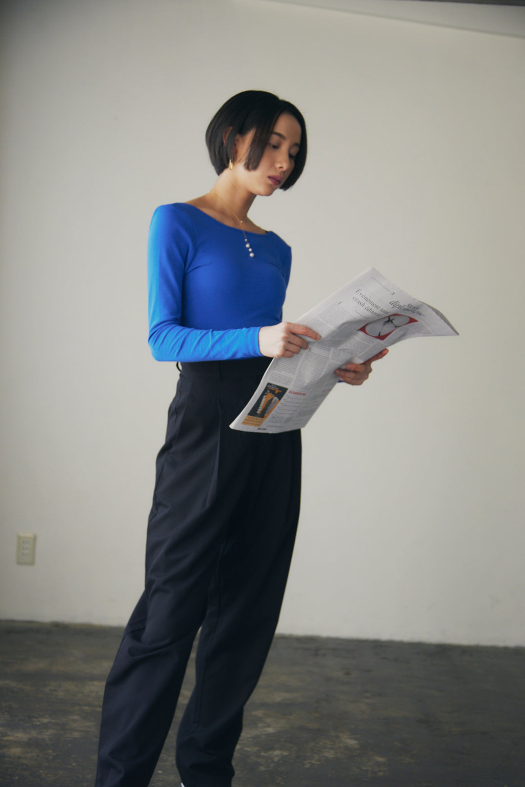 【即納】Oversized Open-Front Collarless Jacket_HL95642689