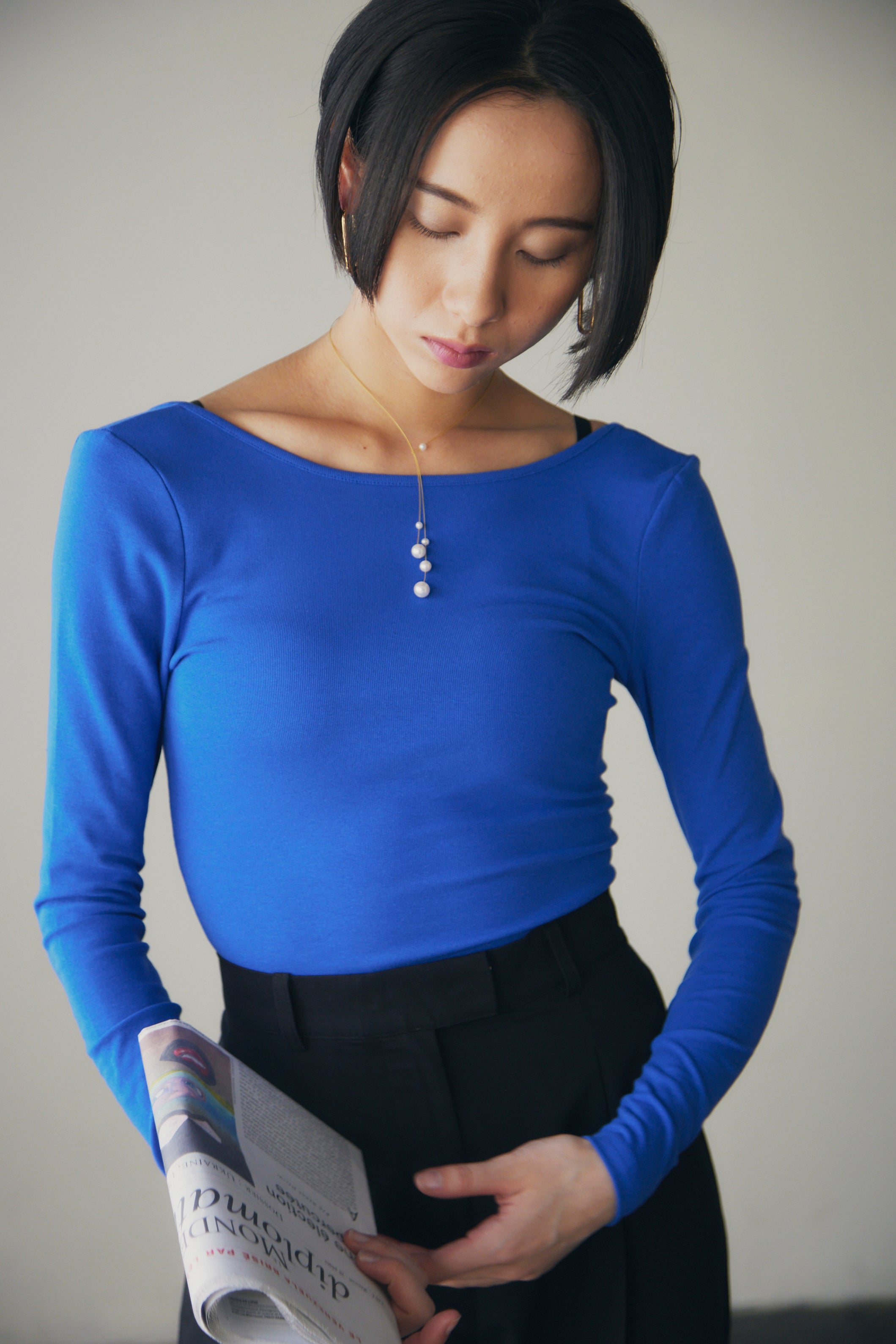 [In Stock] Oversized Open-Front Collarless Jacket_HL95642689