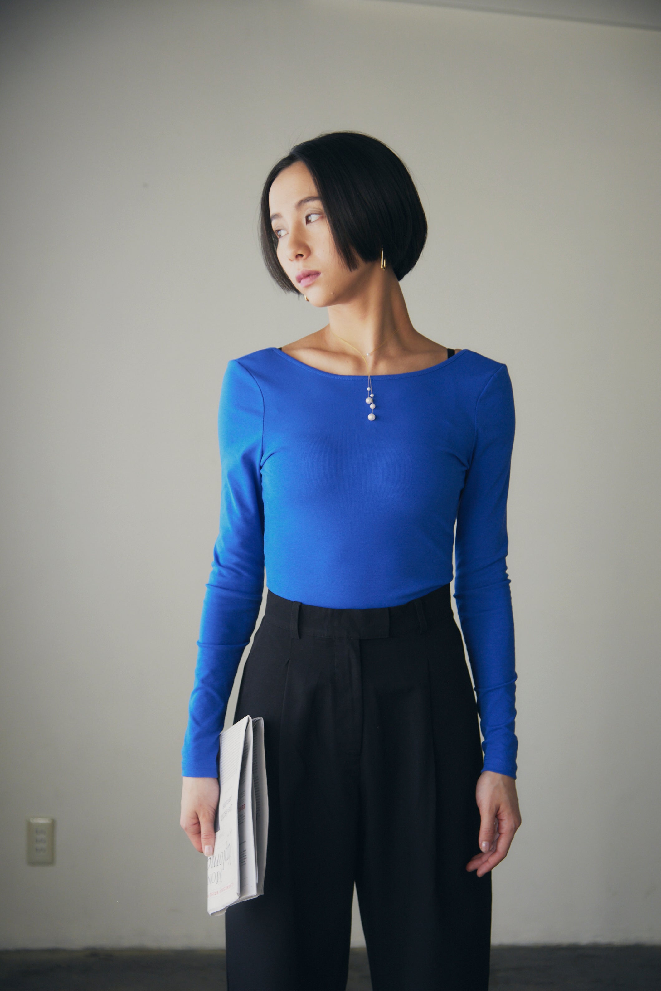 [In Stock] Oversized Open-Front Collarless Jacket_HL95642689