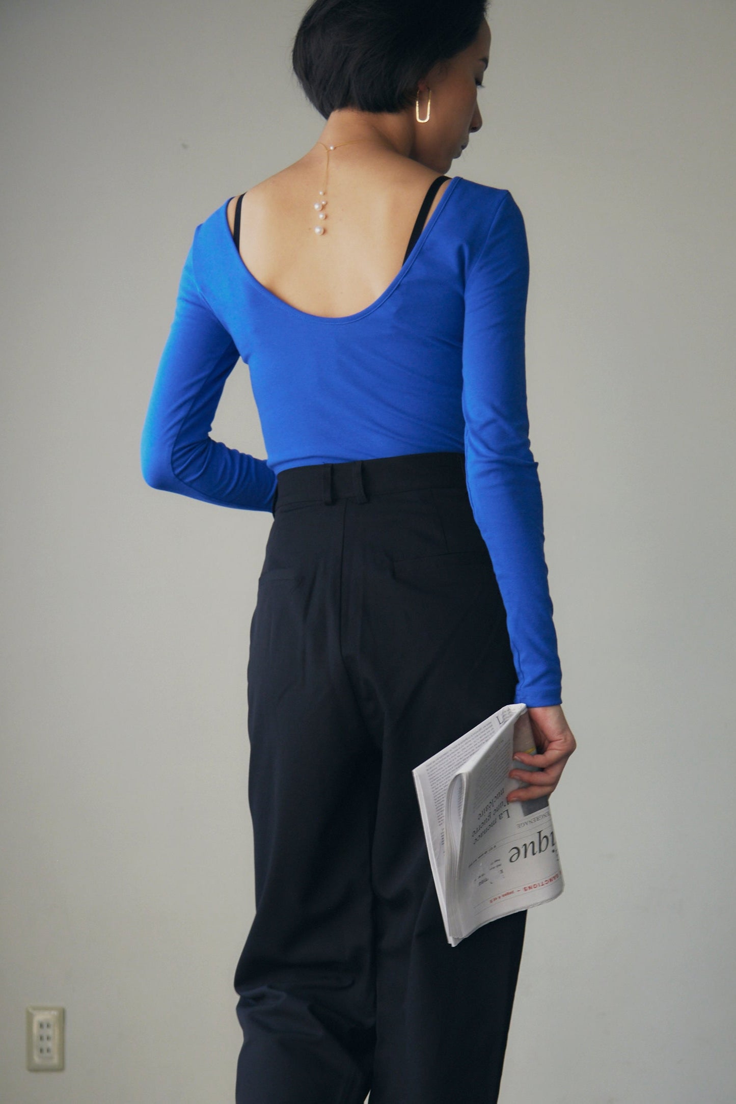 [In Stock] Oversized Open-Front Collarless Jacket_HL95642689
