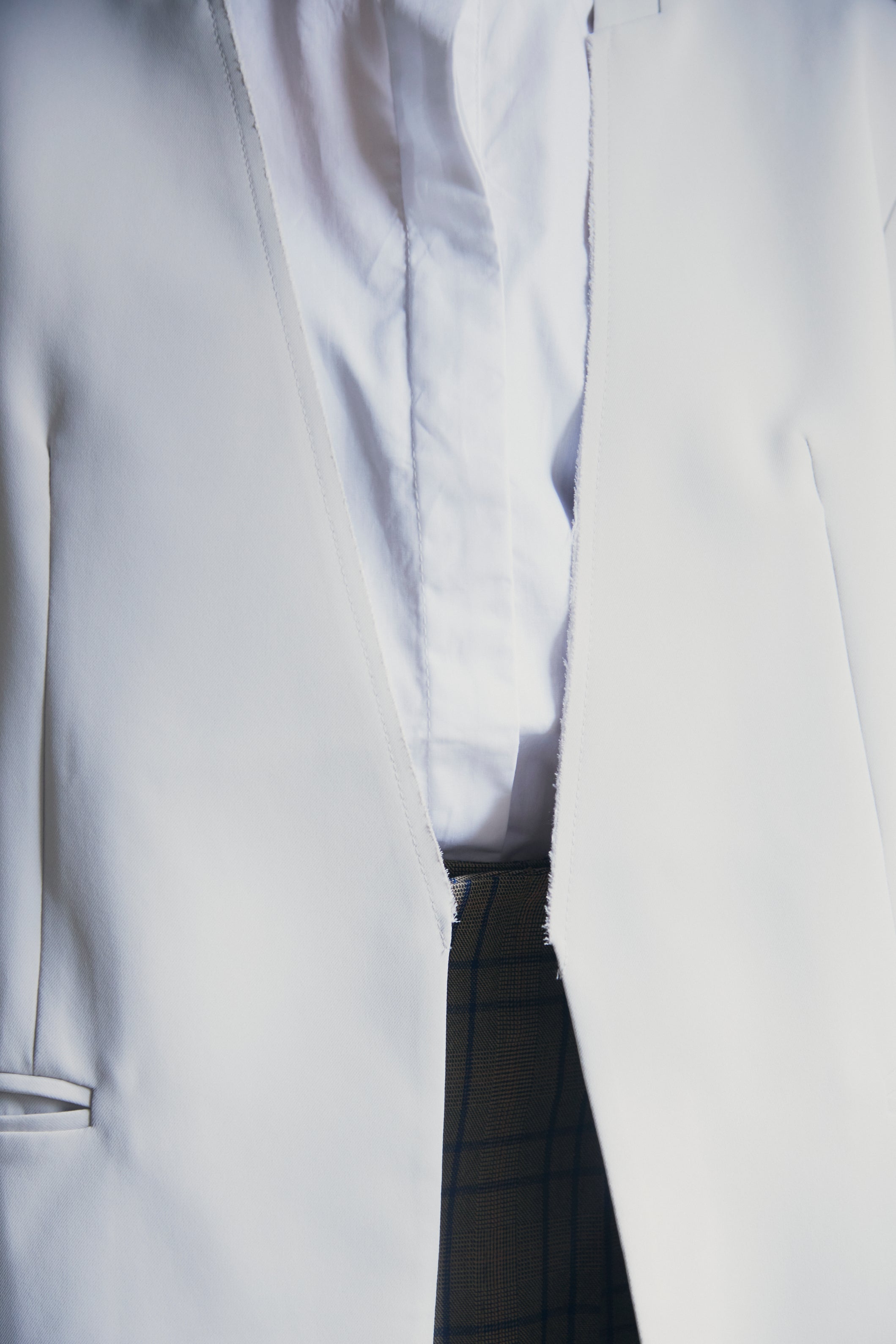 [In Stock] Oversized Open-Front Collarless Jacket_LCHK158/HL9673