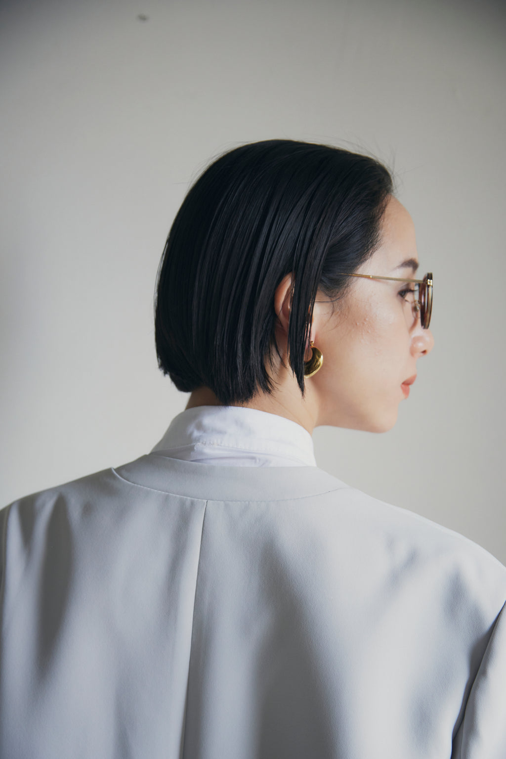 【即納】Oversized Open-Front Collarless Jacket_LCHK158/HL9673