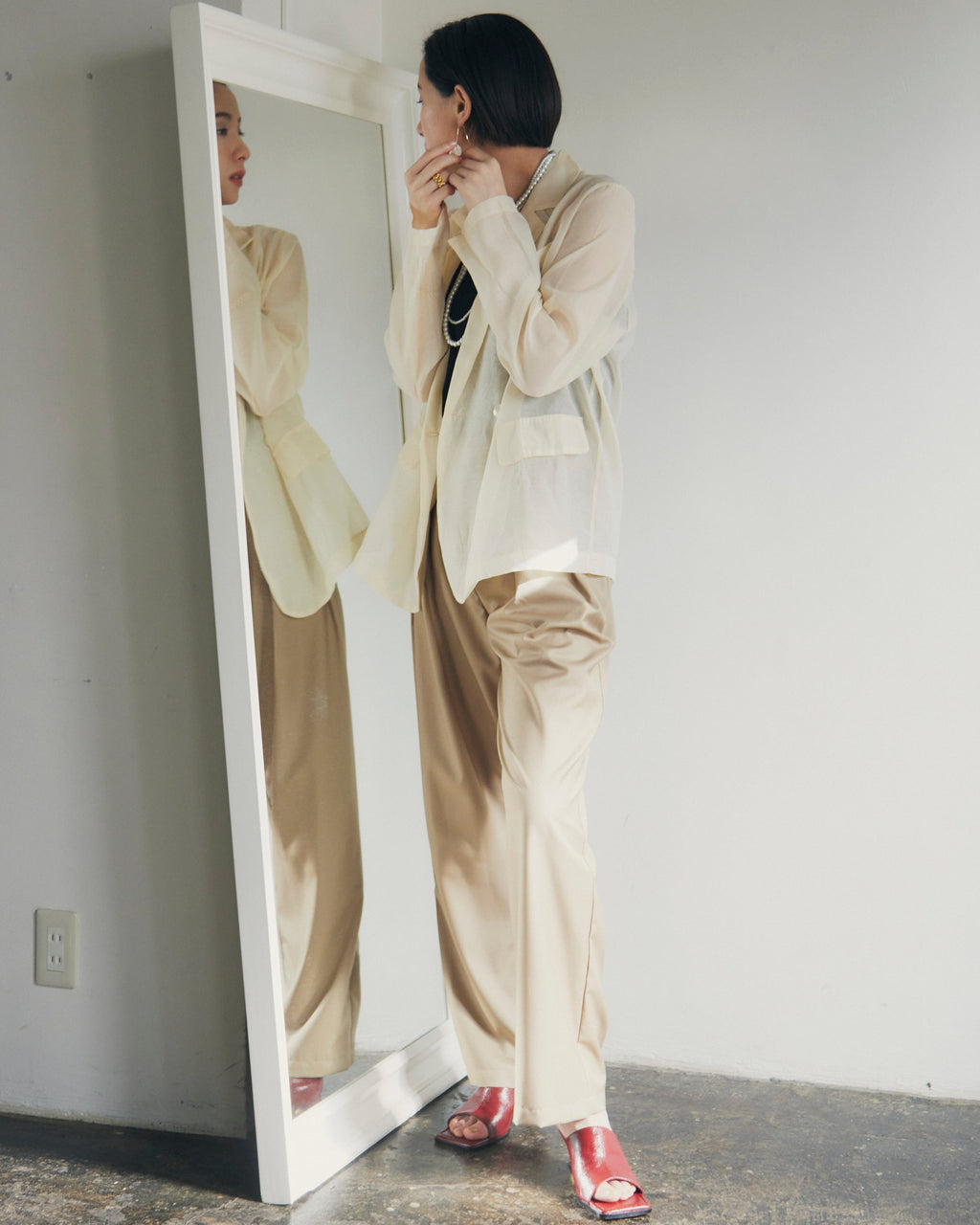 在庫限り早い者勝ち【即納】Sheer Tailored Jacket_LCHK310