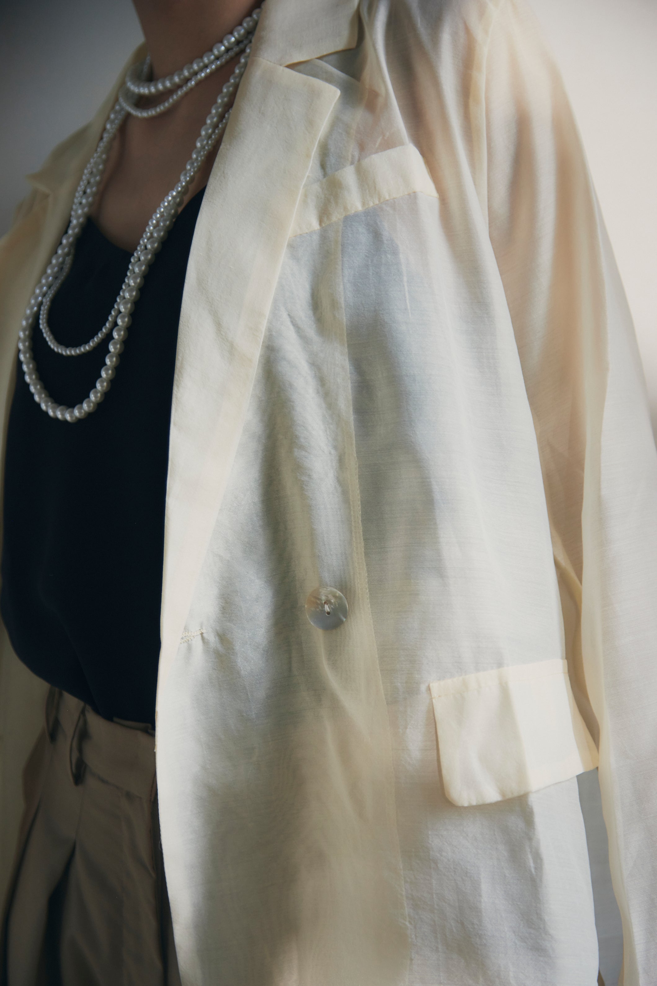 在庫限り早い者勝ち【即納】Sheer Tailored Jacket_LCHK310