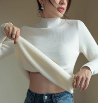 Half turtleneck long sleeve sweater_BDHL5551 