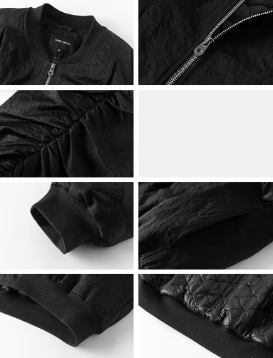 Zipper v-neck jacket_BDHL5565