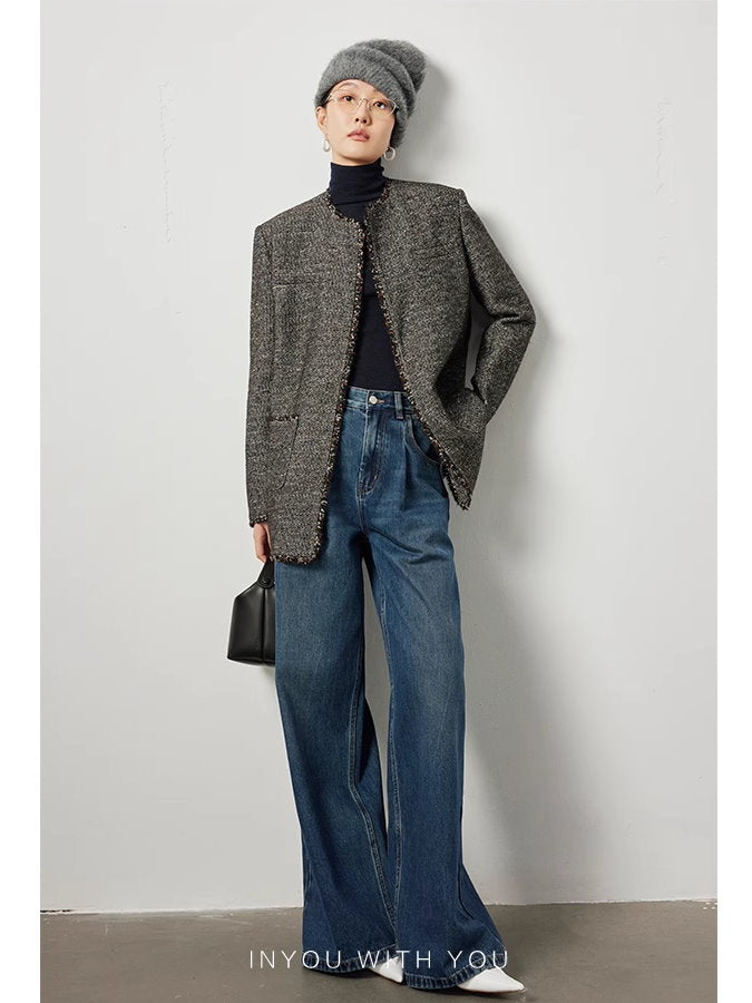 Tweed jacket vest set_BDHL5115