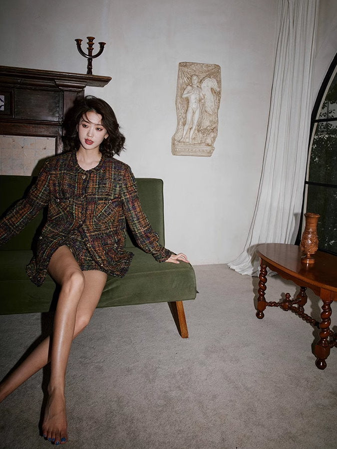 Check tweed jacket or shorts_BDHL4930