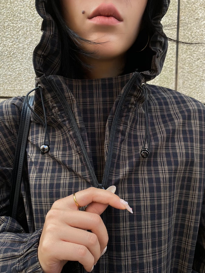 Half-zip check pullover_BDHL4981