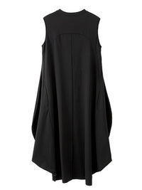 Cocoon design sleeveless one piece_BDHL4592