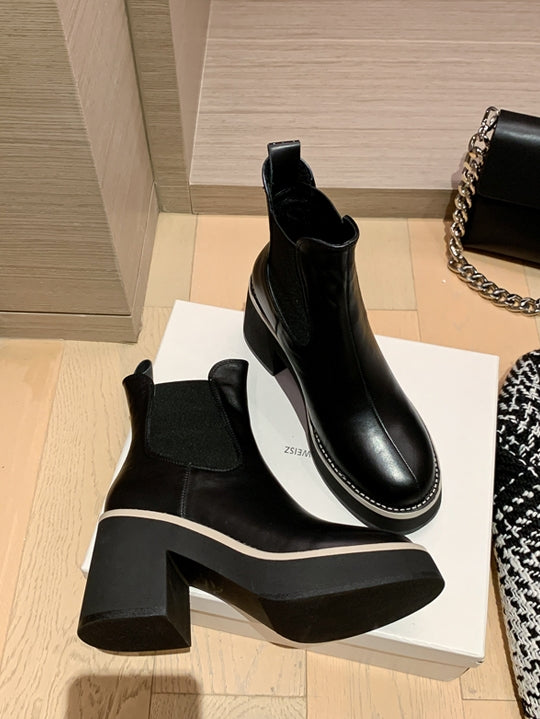 Waterproof platform short boots_BDHL5554
