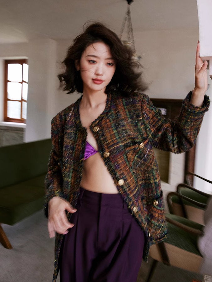 Check tweed jacket or shorts_BDHL4930