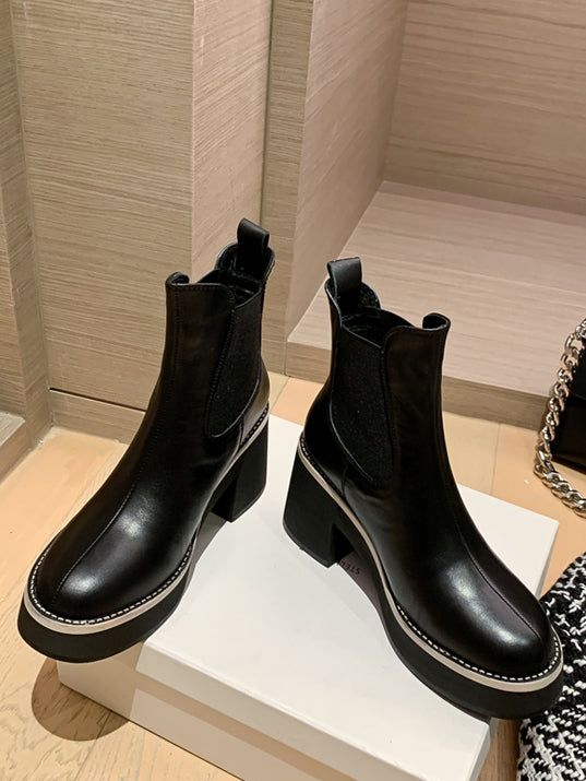 Waterproof platform short boots_BDHL5554 