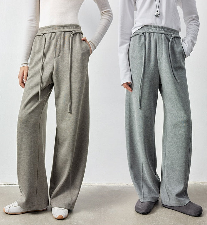 Straight Wide Knit Pants_BDHL6902