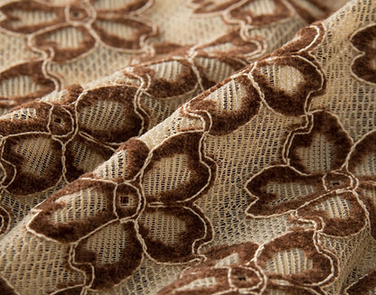 Floral pattern over brown shirt_BDHL5489