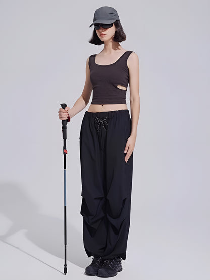 Quick-Drying Pleated Cargo Pants_BDHL6317