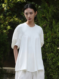 Lantern Sleeve Loose T-Shirt_BDHL4590