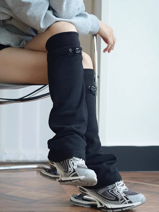 Drawstring leg warmer_BDHL4999