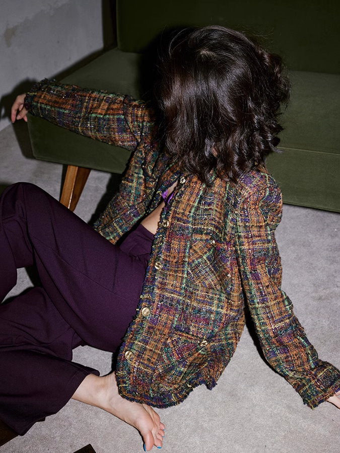 Check tweed jacket or shorts_BDHL4930