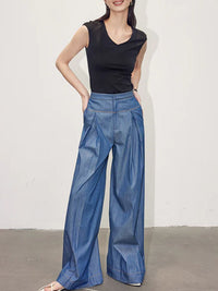 Vest, pants, skirt, denim three-piece_BDHL4721 - HELROUS