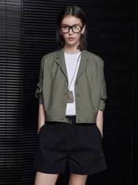 Notched lapel short jacket_BDHL4705