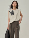 Butterfly Print Sleeveless Tops Or Skirt_BDHL7147