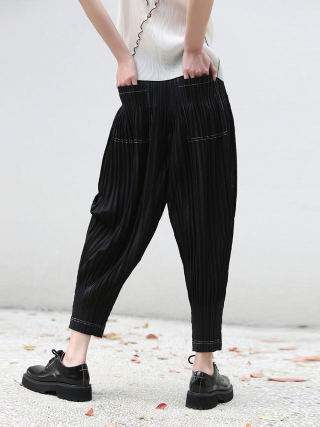 crumpled loose harem pants_BDHL4588