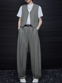 Deep tuck wide leg pants_BDHL4826