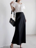 Mermaid Drape Long Skirt_BDHL4809