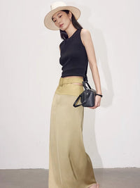 Waist Side Slit Tight Skirt_BDHL4799