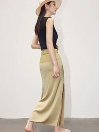 Waist Side Slit Tight Skirt_BDHL4799