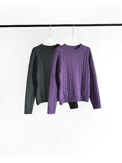 Cable knit sweater_BDHL5105