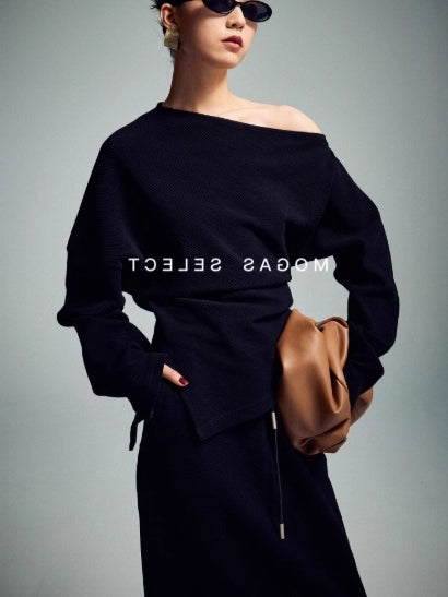 Asymmetric Off-Shoulder Tops_BDHL7109