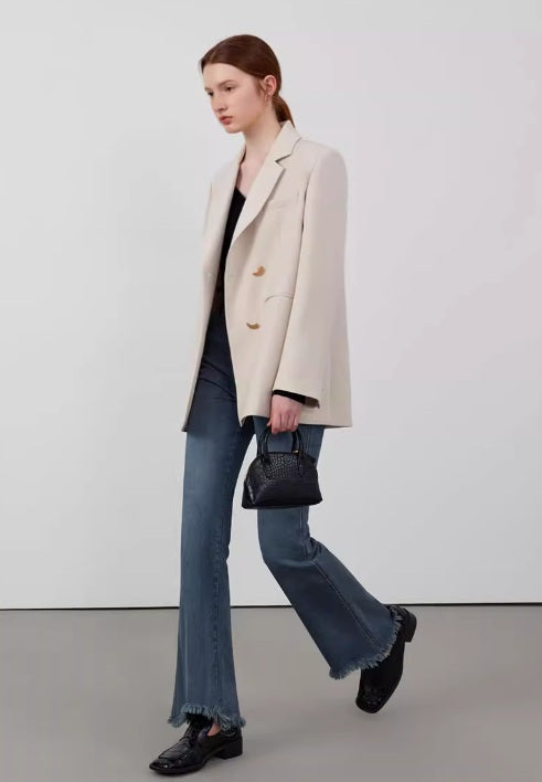Gold Button Casual Suit Jacket_BDHL7144