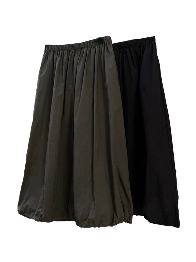 Drawstring hem balloon skirt_BDHL4997