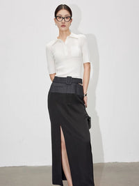 Waist Side Slit Tight Skirt_BDHL4799