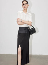 Waist Side Slit Tight Skirt_BDHL4799