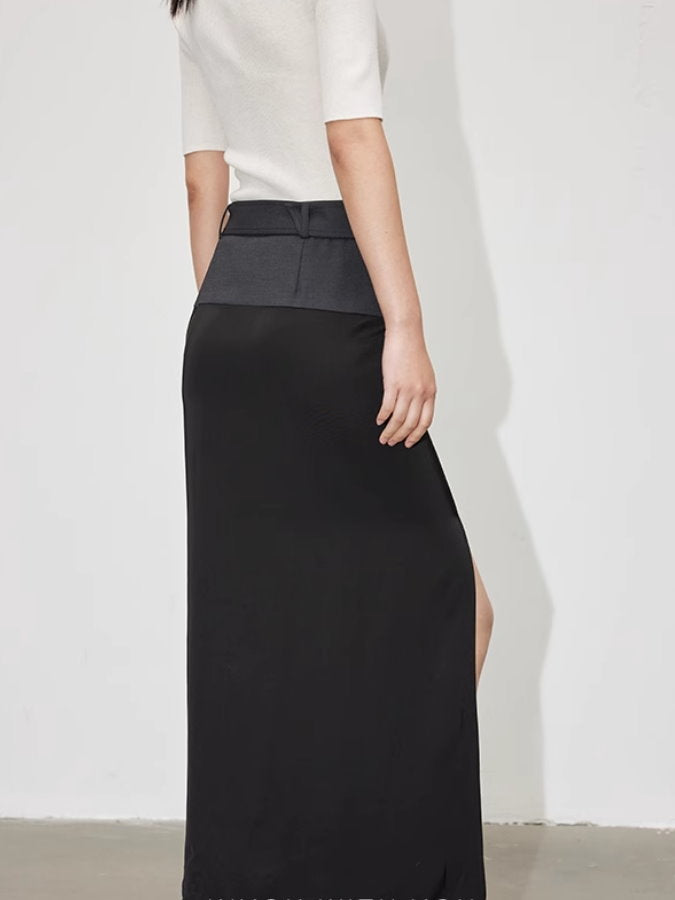 Waist Side Slit Tight Skirt_BDHL4799