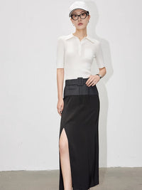 Waist Side Slit Tight Skirt_BDHL4799