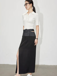 Waist Side Slit Tight Skirt_BDHL4799