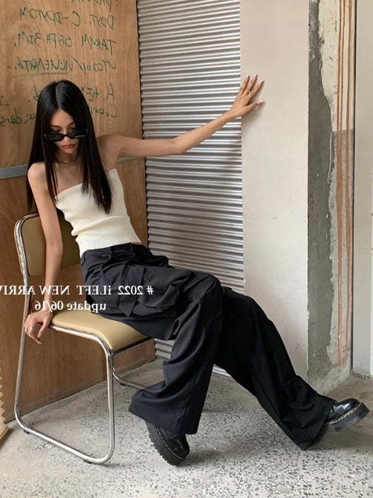 U-Neck Knitted Tube Top_BDHL7114