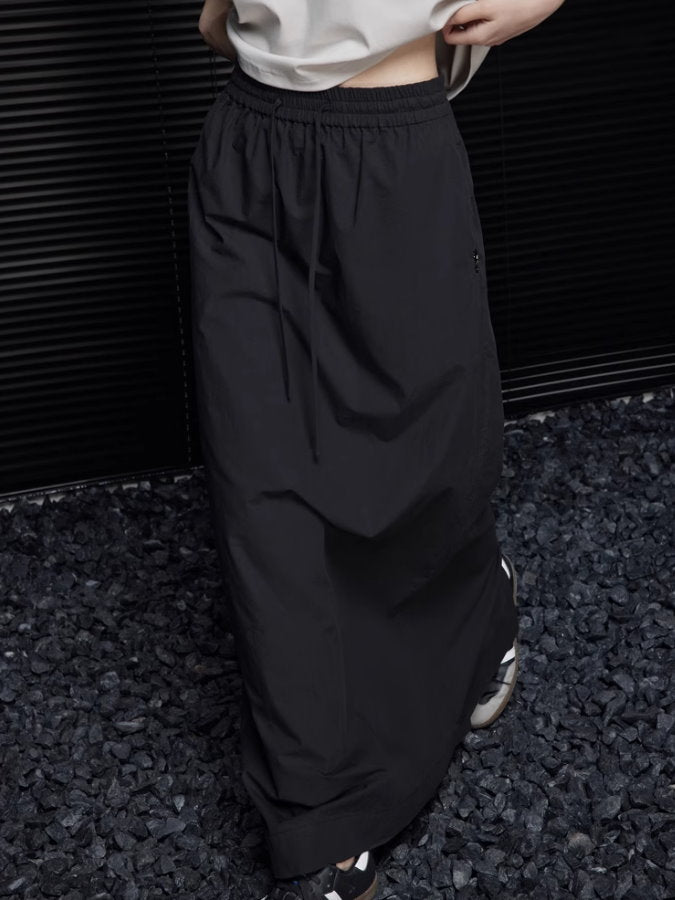Back slit maxi-length skirt_BDHL4853