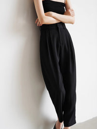 Slacks Tucked ankle pants_BDHL4790