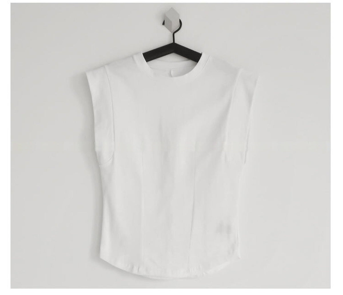 Back Open Power Shoulder T-Shirt_5015